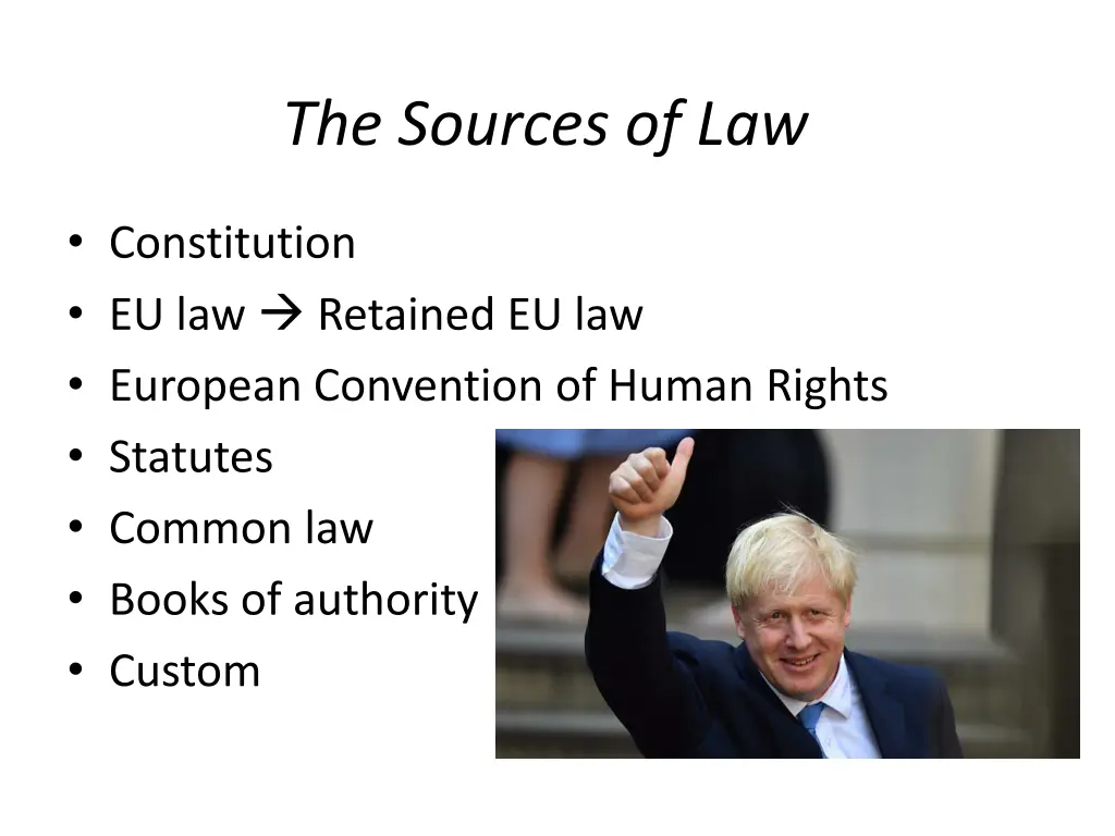 the sources of law