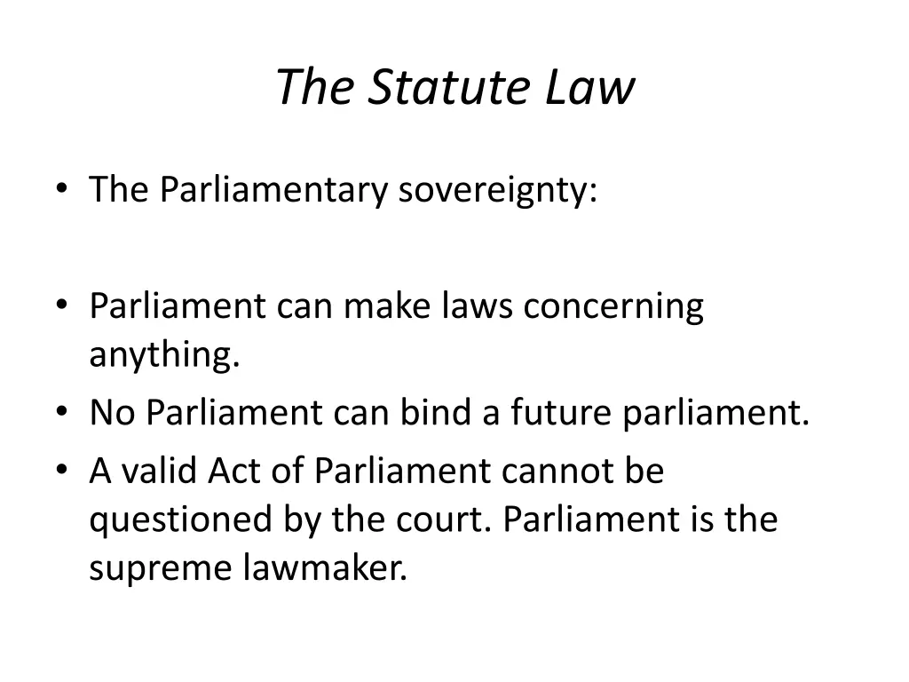 the statute law 3