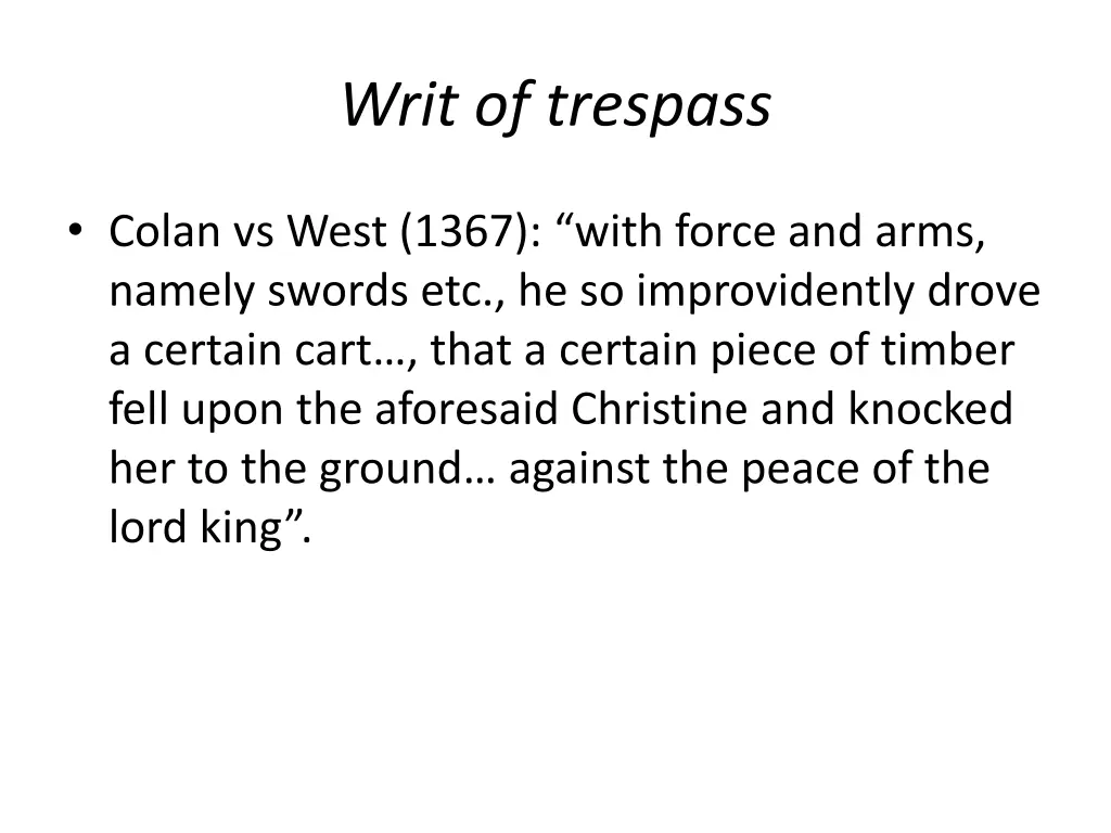 writ of trespass 1