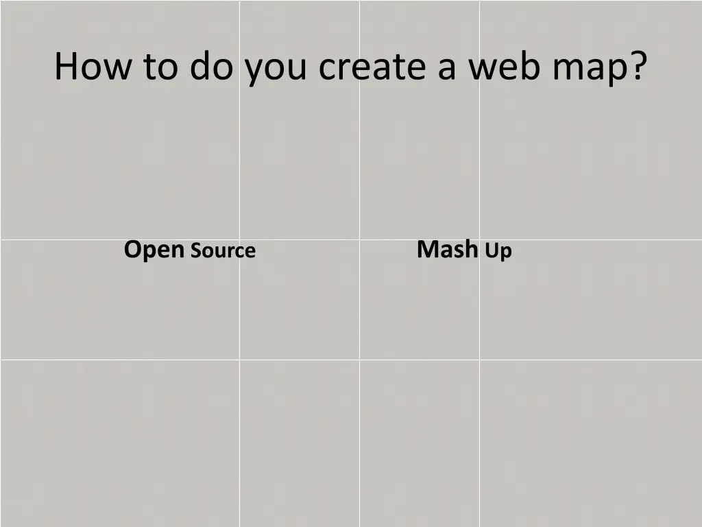 how to do you create a web map