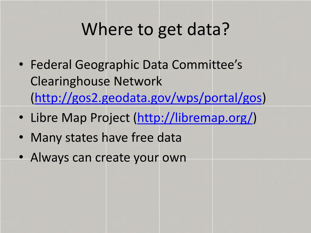 where to get data