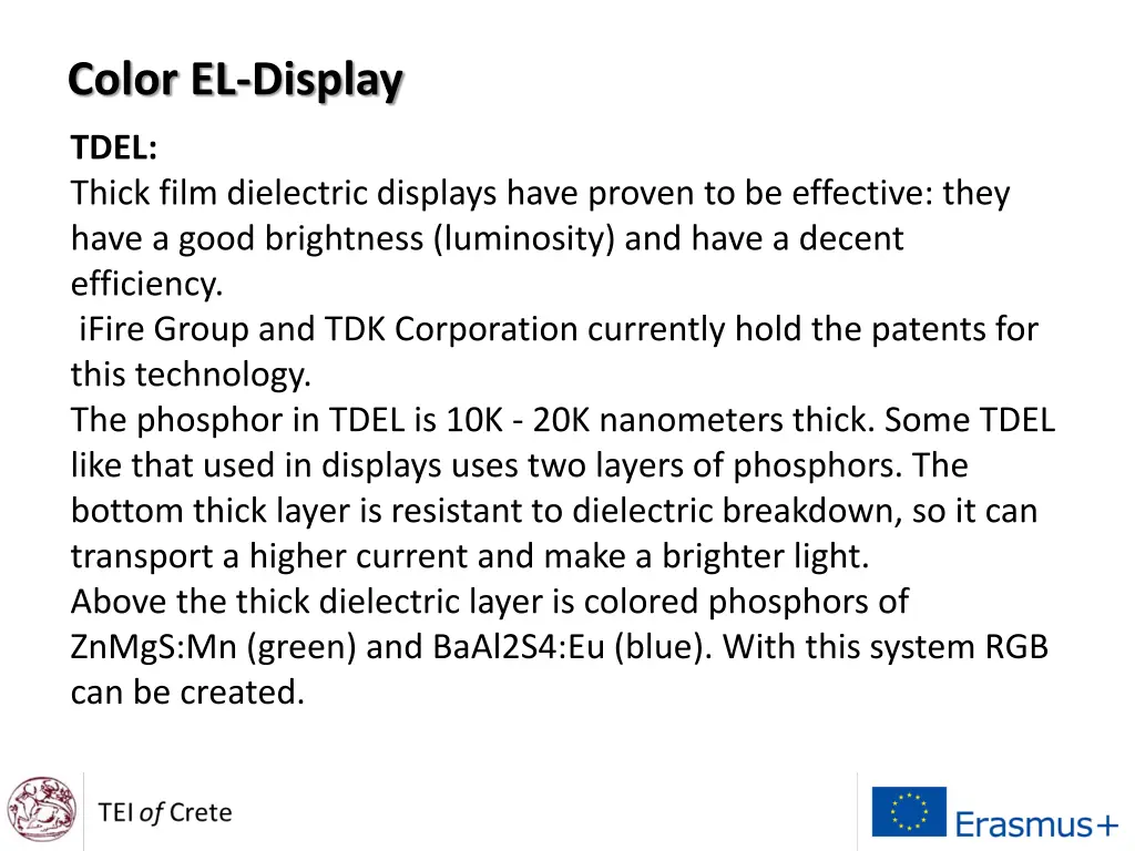 color el display