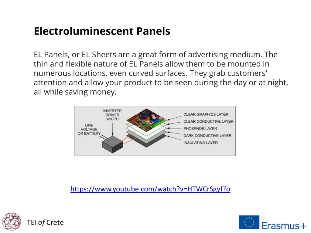 electroluminescent panels