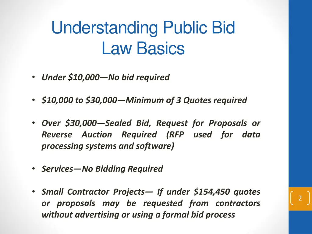 understanding public bid law basics