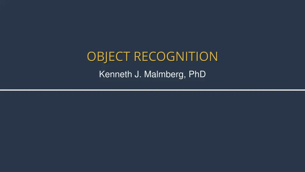 object recognition