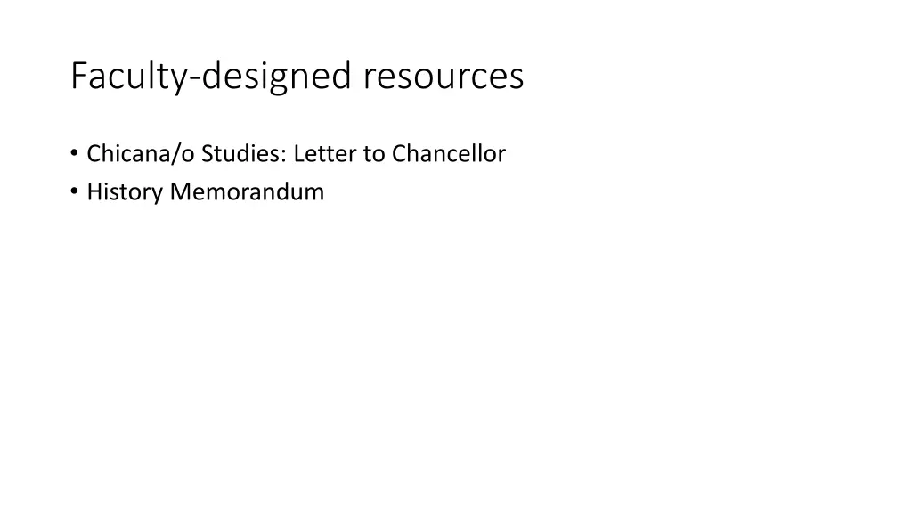 faculty designed resources