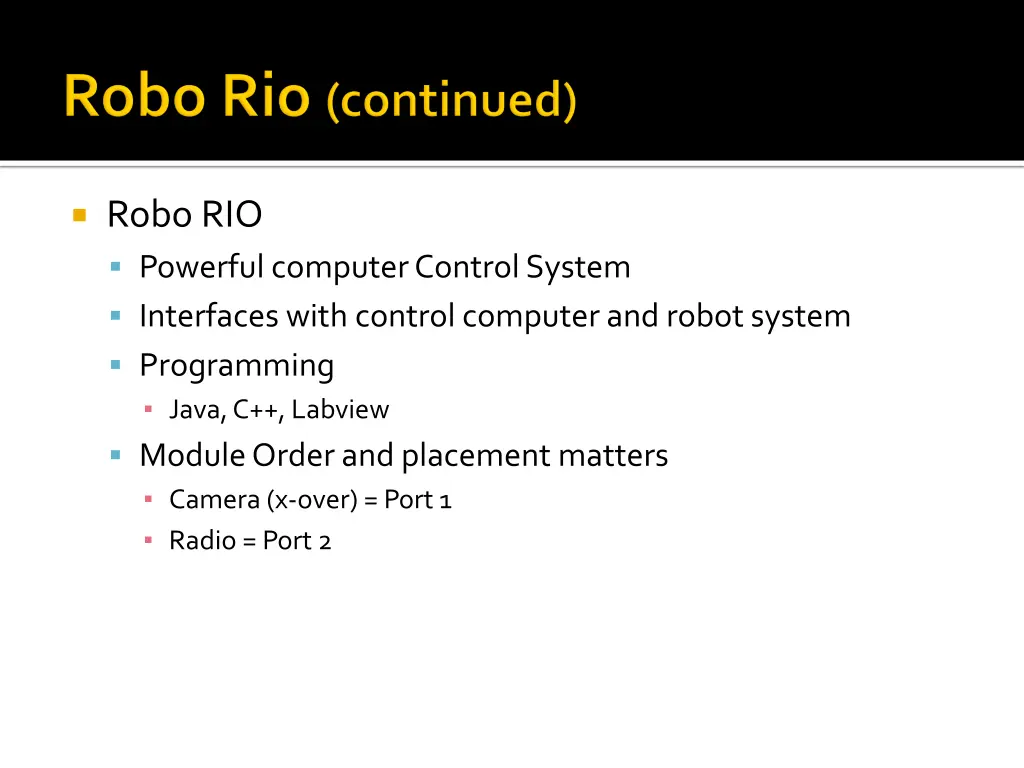 robo rio powerful computer control system