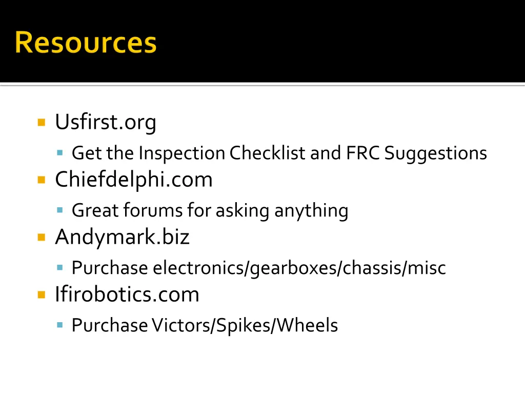 usfirst org get the inspection checklist