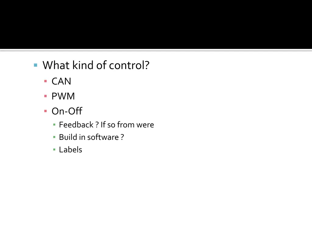what kind of control can pwm on off feedback