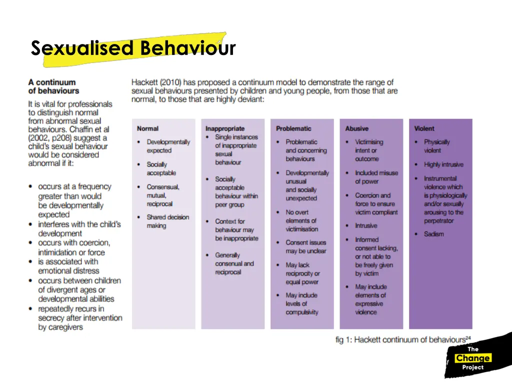 sexualised behaviour