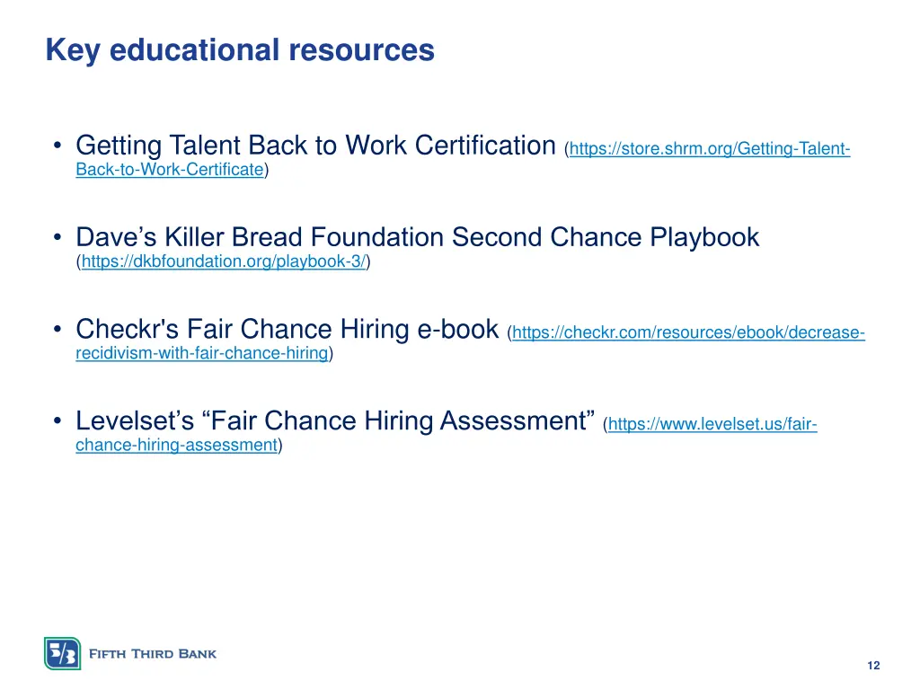 key educational resources