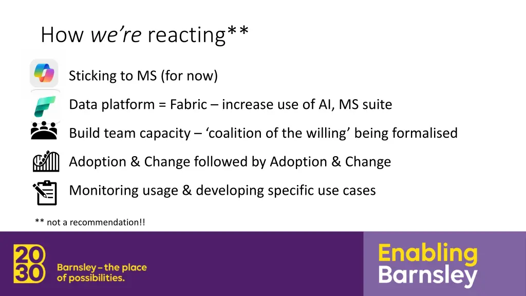 how we re reacting