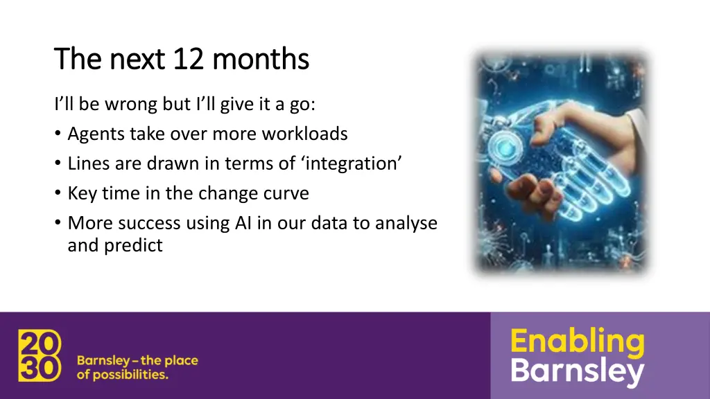 the next 12 months the next 12 months
