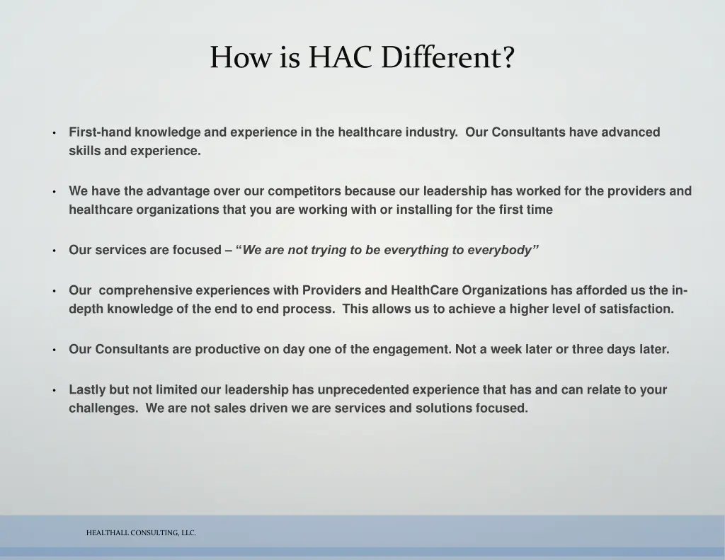 how is hac different