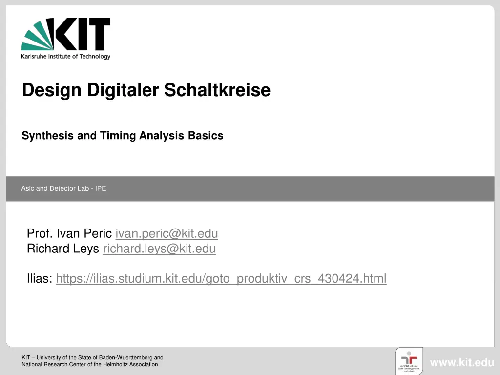 design digitaler schaltkreise