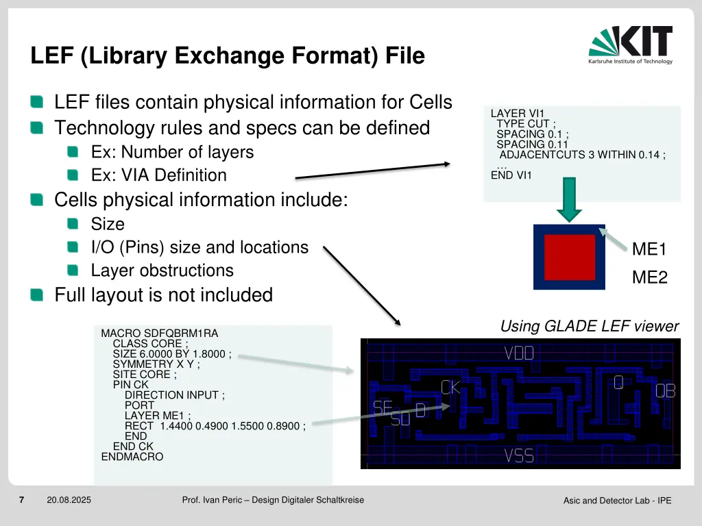 lef library exchange format file