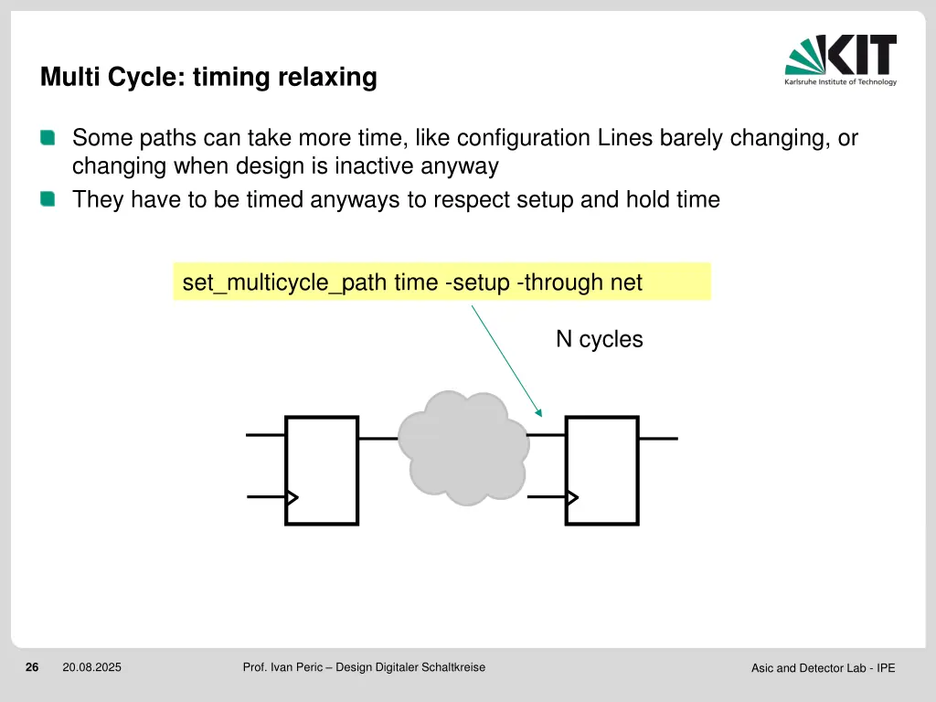multi cycle timing relaxing