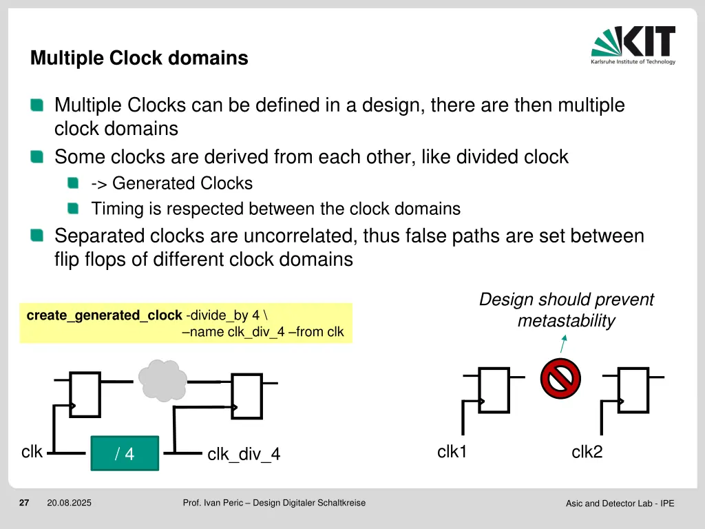 multiple clock domains