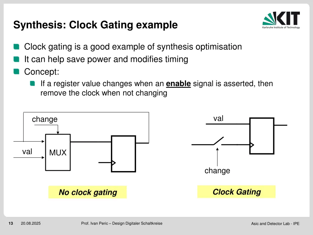 synthesis clock gating example
