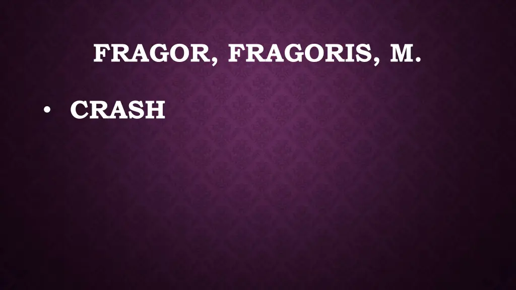 fragor fragoris m