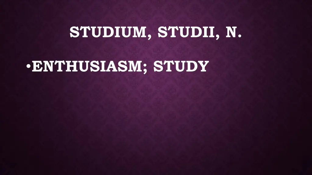 studium studii n