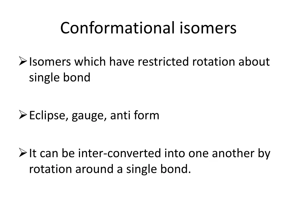 conformational isomers