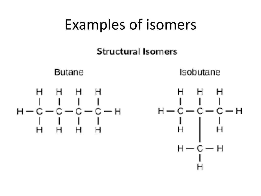 examples of isomers