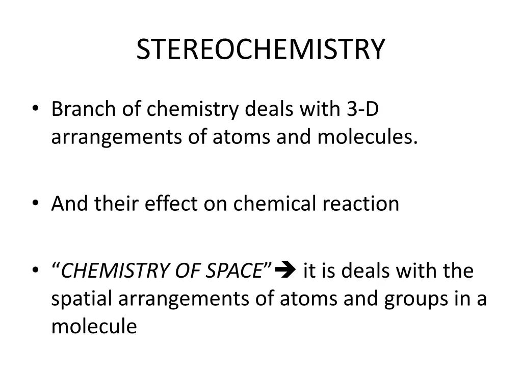 stereochemistry 1