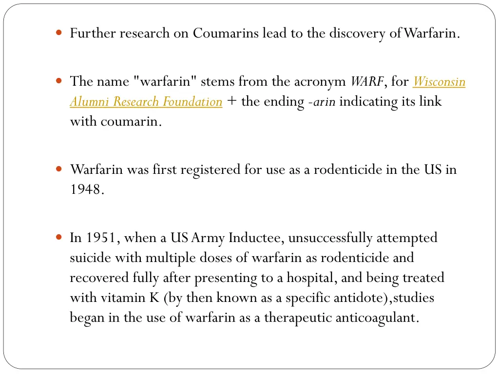 further research on coumarins lead