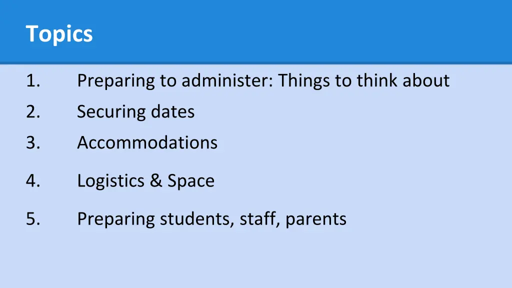topics