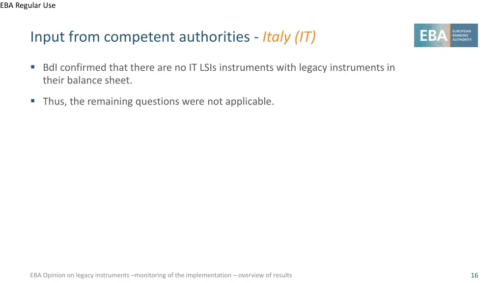 eba regular use 14
