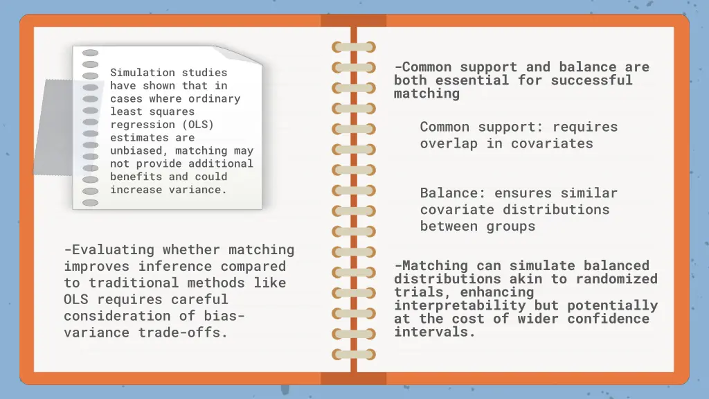 common support and balance are both essential