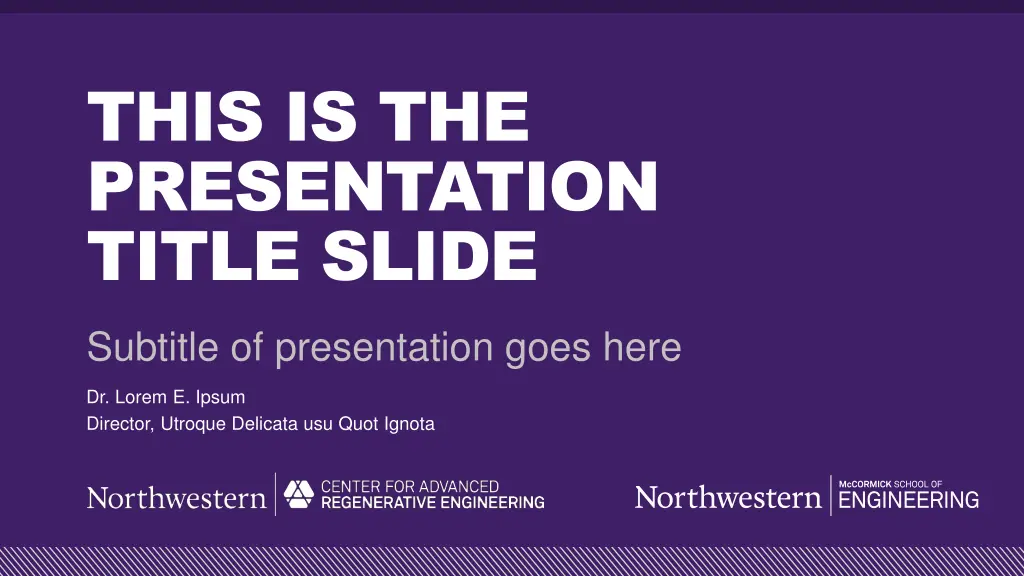this is the presentation title slide