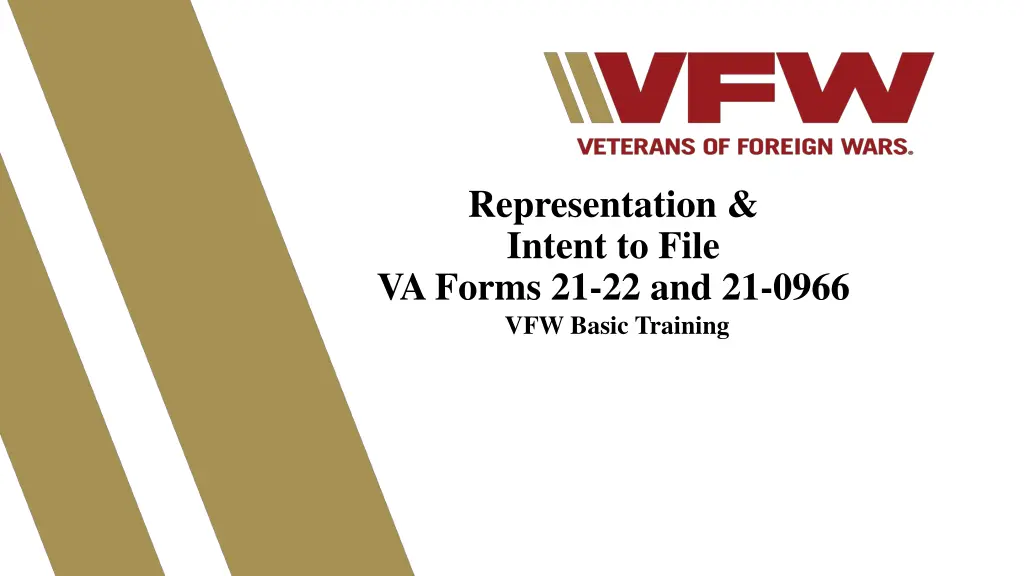 representation intent to file va forms