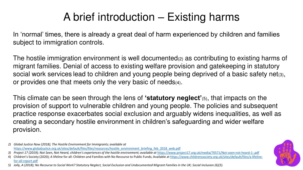 a brief introduction existing harms