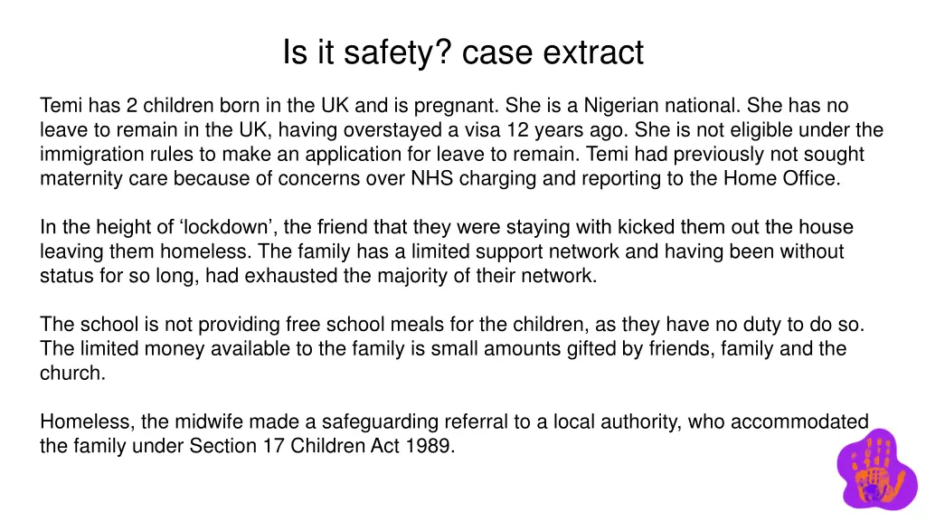 is it safety case extract