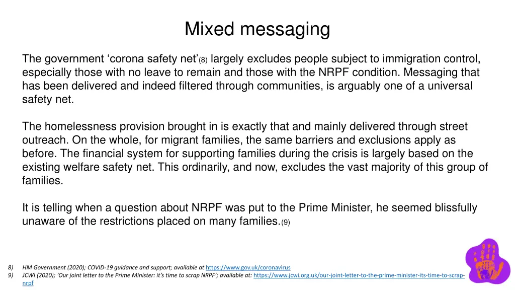 mixed messaging