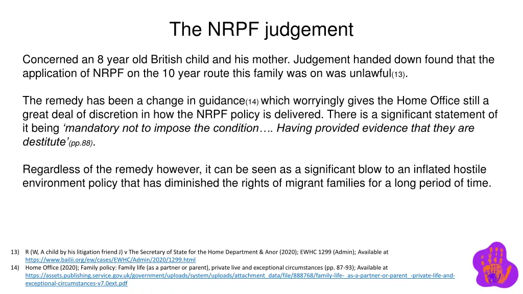 the nrpf judgement