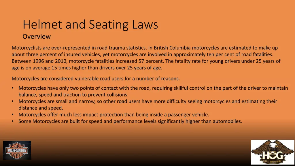 helmet and seating laws overview