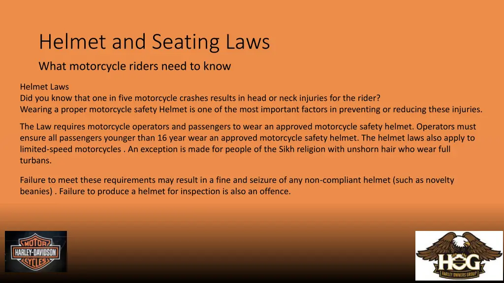 helmet and seating laws what motorcycle riders