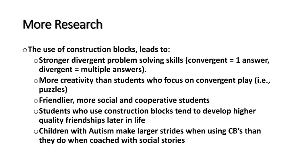more research more research