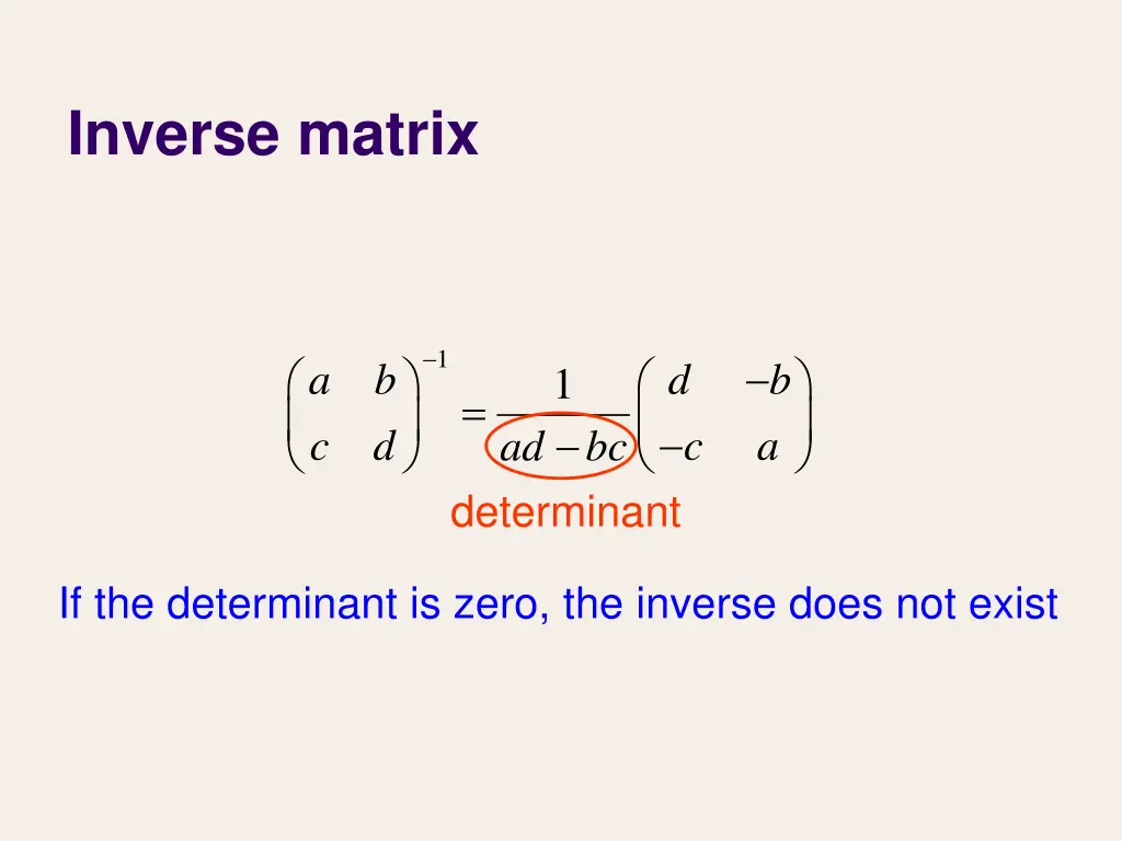 inverse matrix 1