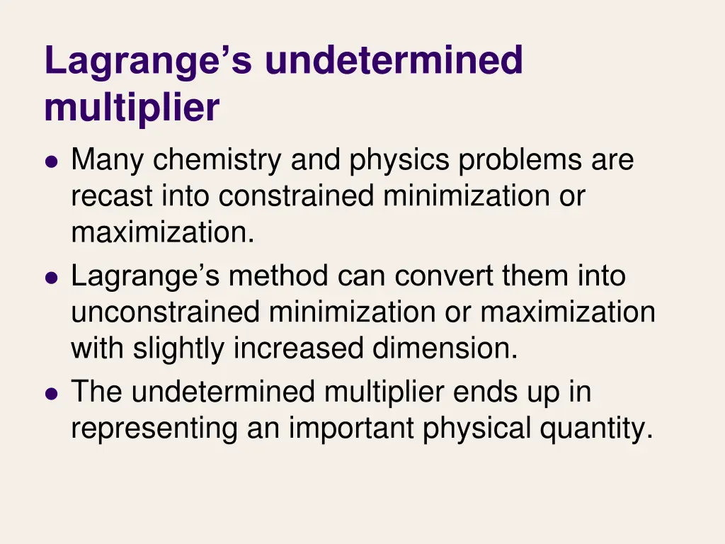 lagrange s undetermined multiplier 1