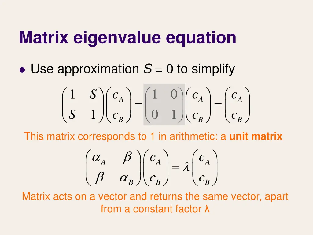 matrix eigenvalue equation 1