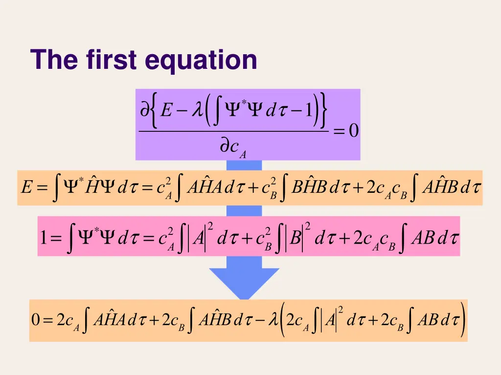the first equation