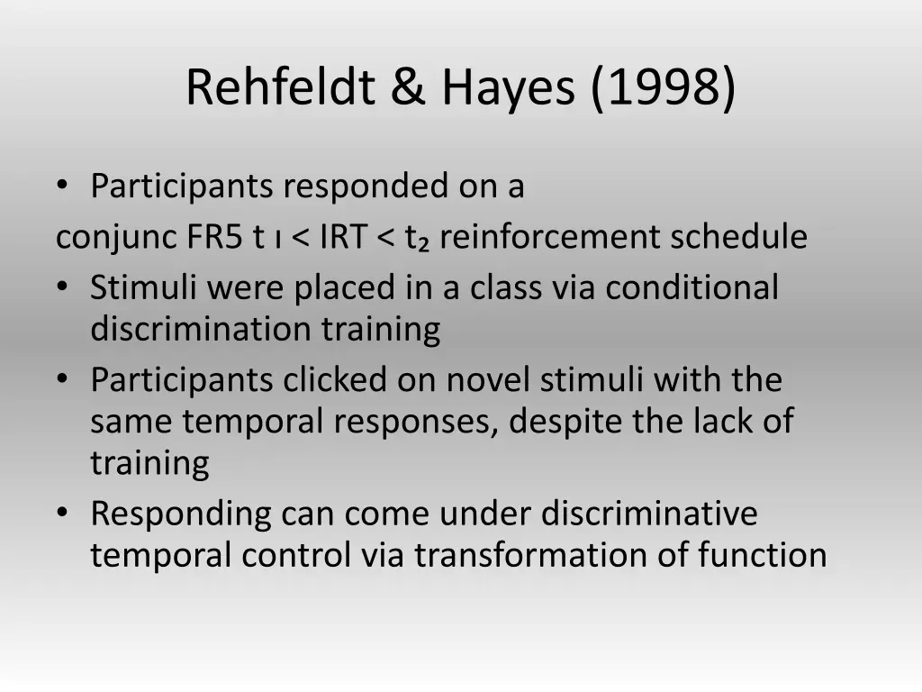 rehfeldt hayes 1998