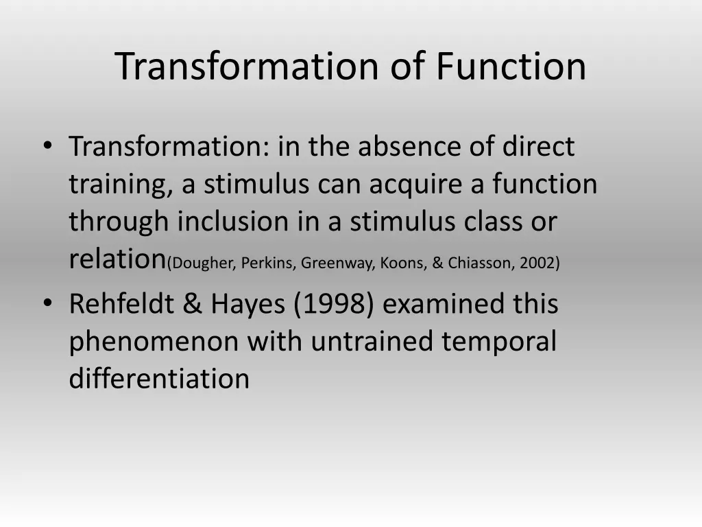 transformation of function