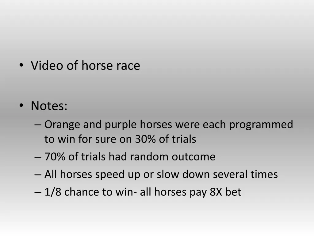 video of horse race
