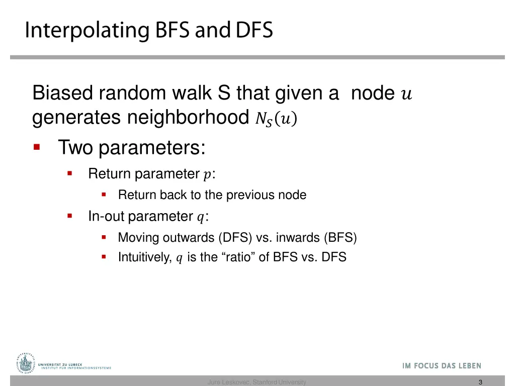 biased random walk s that given a node generates