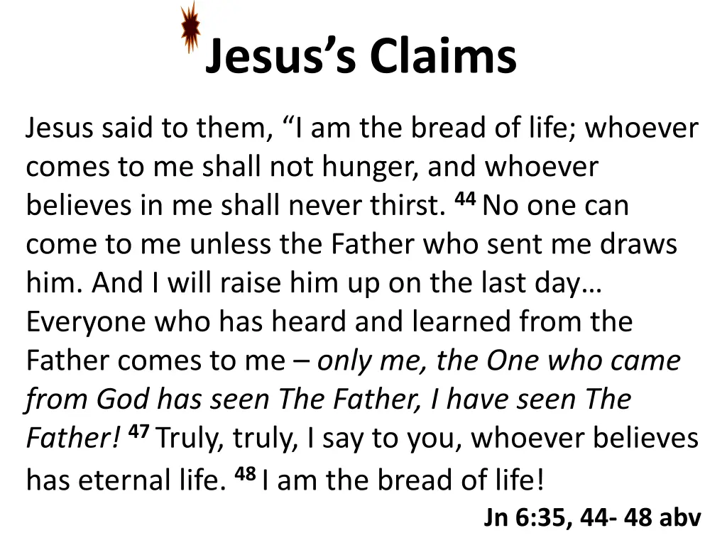 jesus s claims